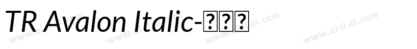 TR Avalon Italic字体转换